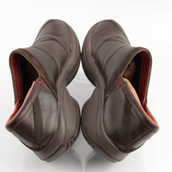 Merrell Womens Primo Patch Slip On Shoes Size 7 Brown Leather Work Clogs Comfy - Picture 6 of 11